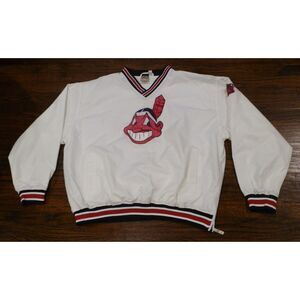 Vintage Cleveland Indians Jacobs White Field Jacket Men's Size XXL